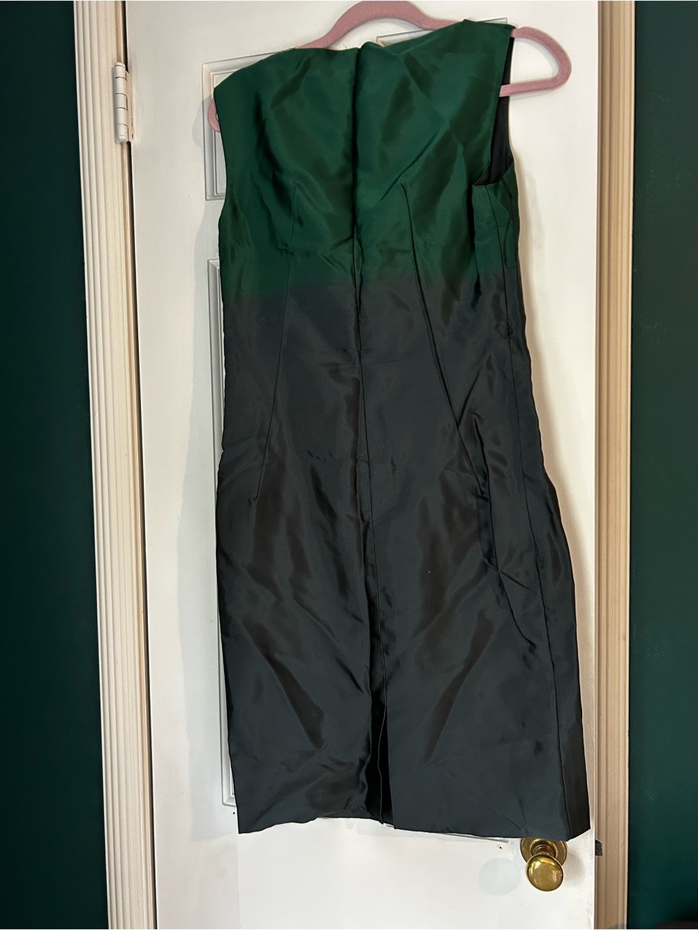 Jill sander silk dress green black size 38 taken in